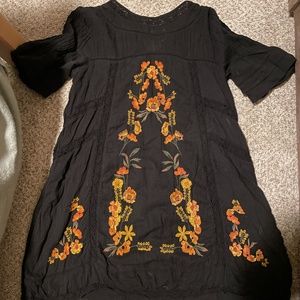 Free People Black Floral Dress